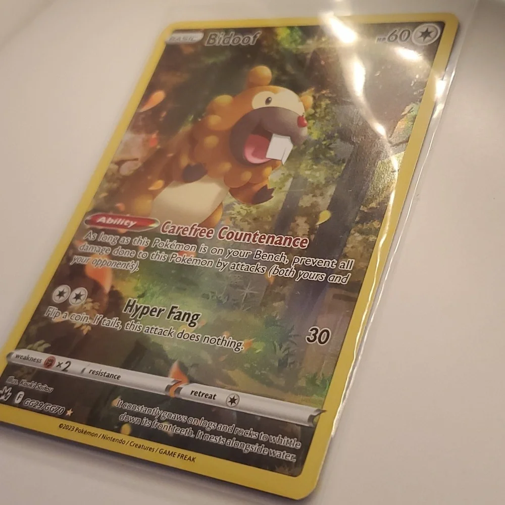 Pokemon Trading Card Bidoof Full Art HOLO 2023 Holographic - Picture 2 of 6